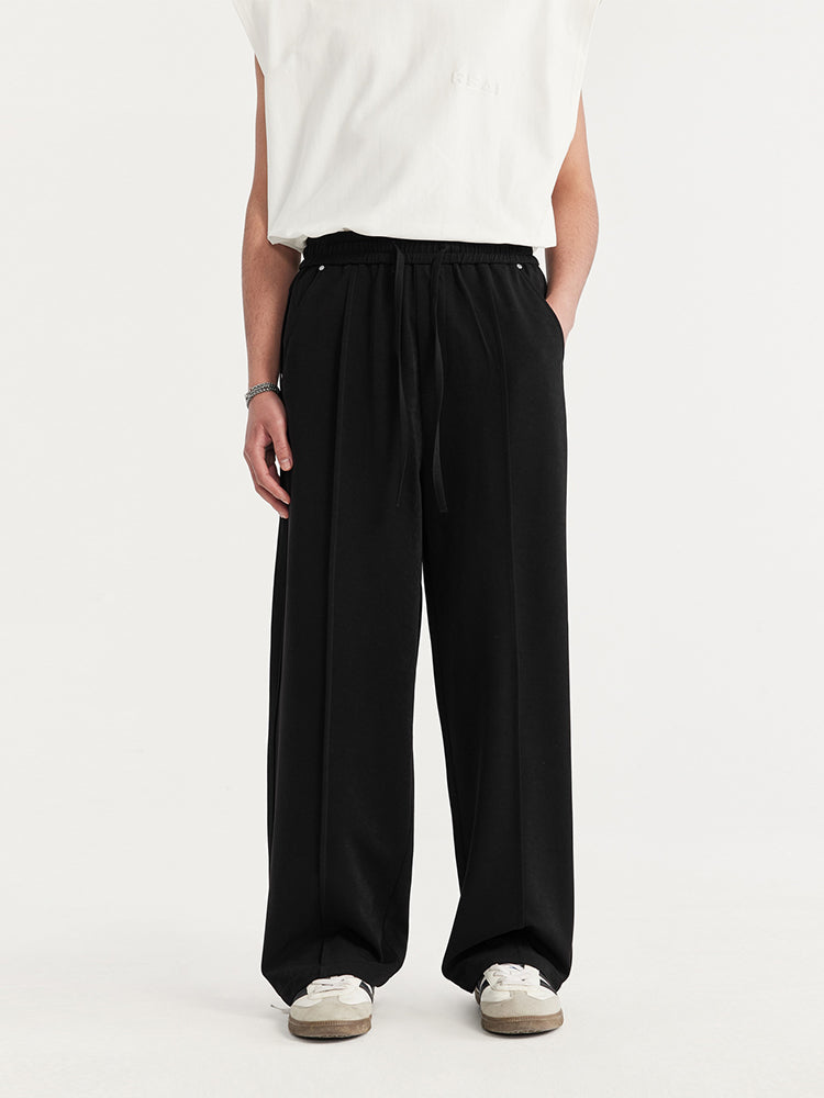 F3F Select Glossy Wide Leg Casual Suit Pants