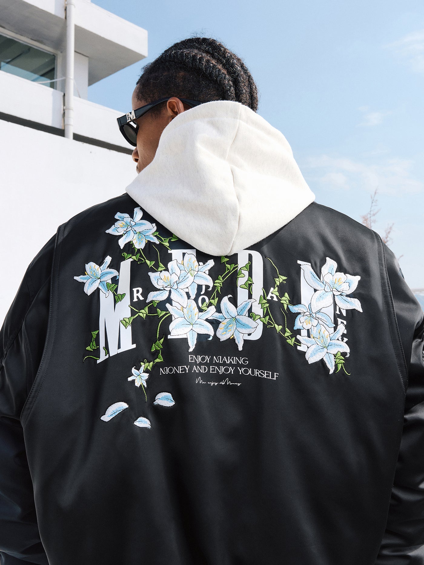 MEDM Floral MA-1 Down Jacket | Face 3 Face