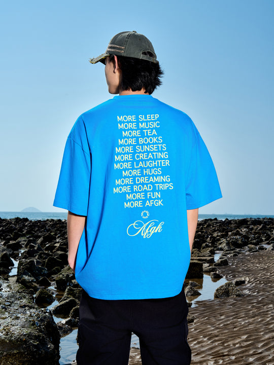 AFGK Slogan Letter Printed Tee