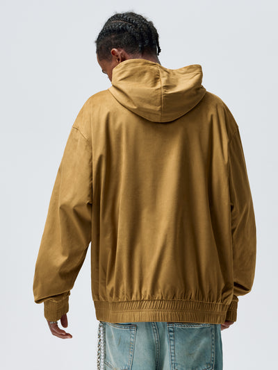 MEDM Suede Patchwork Zip Up Jacket | Face 3 Face