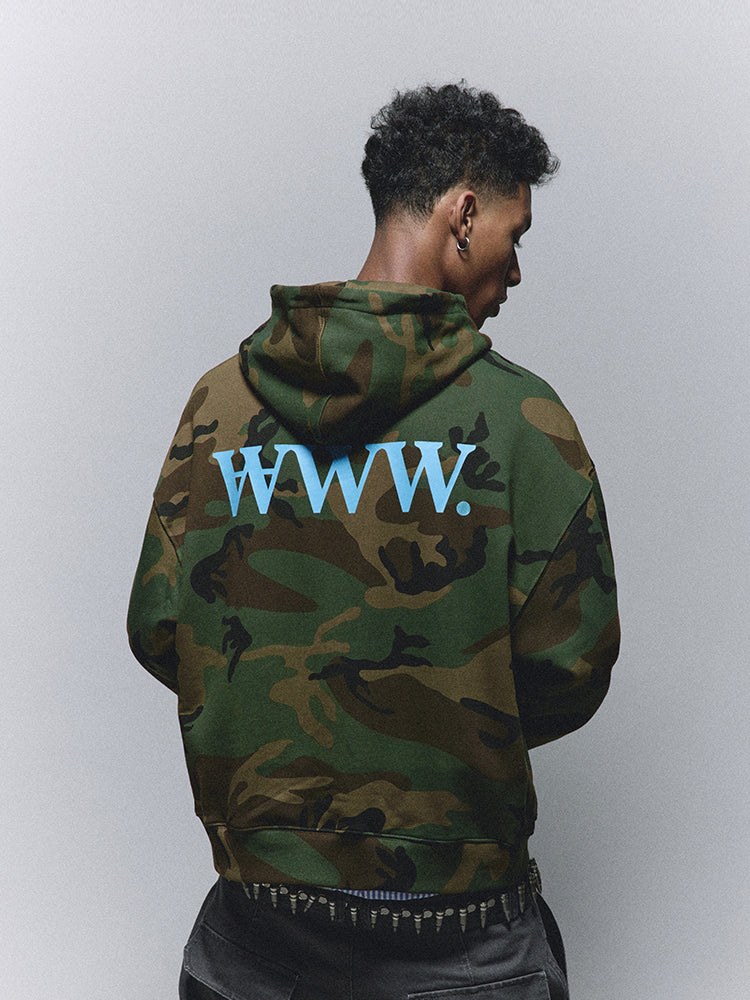 ANTIDOTE Camouflage Printed Zip Up Hoodie | Face 3 Face