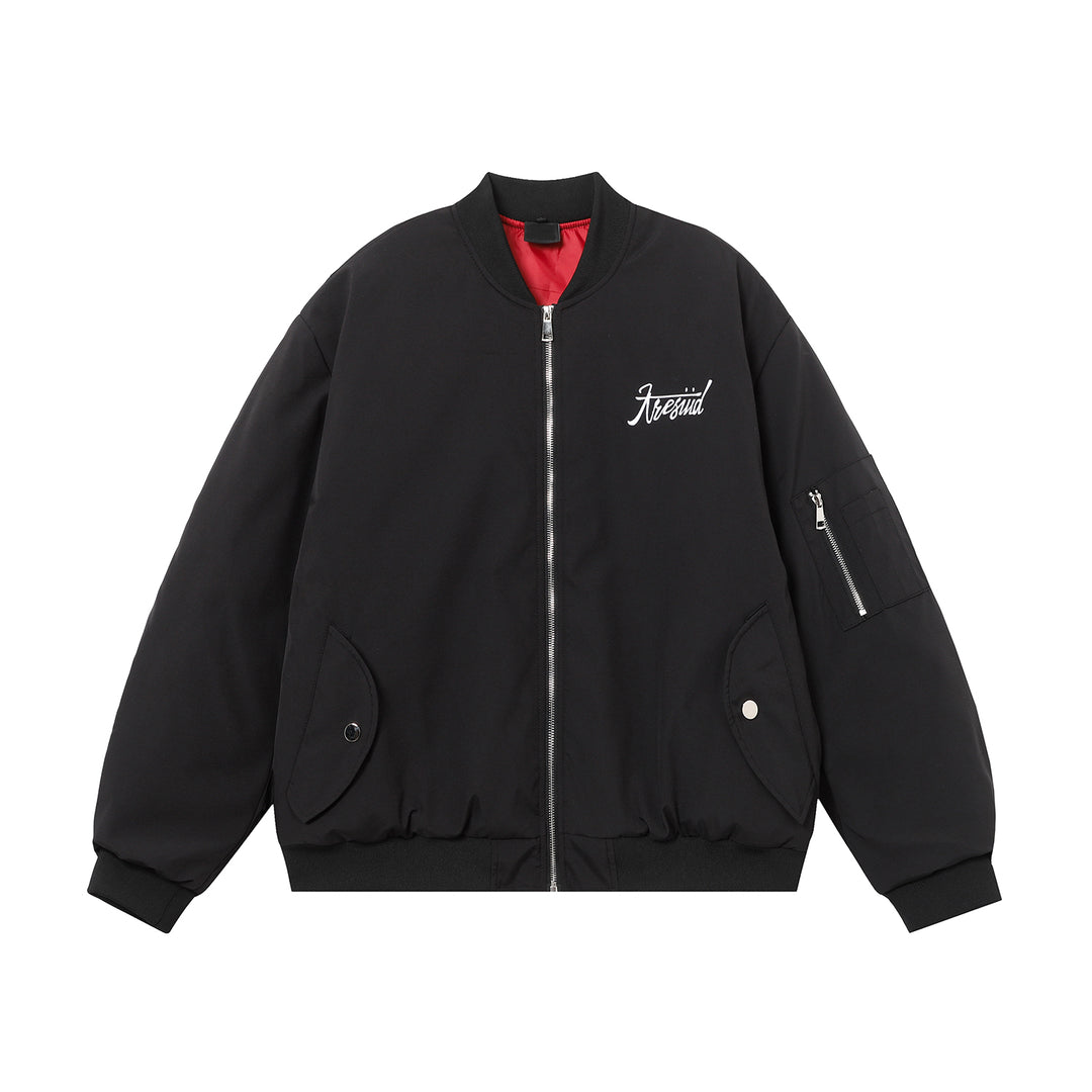 F3F Select Letters Embroidered MA-1 Bomber Jacket | Face 3 Face