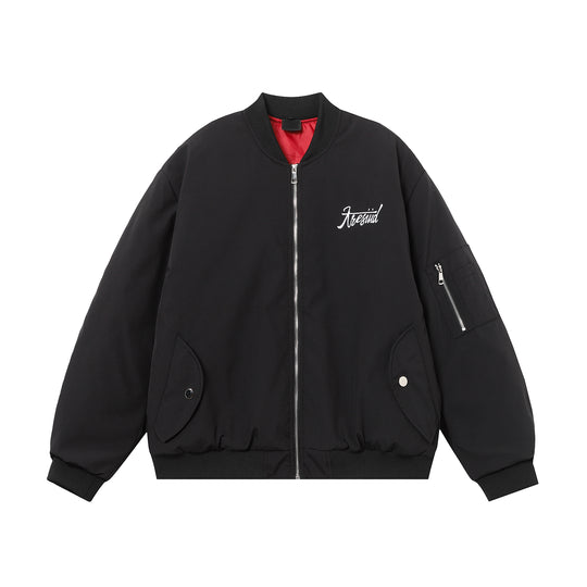 F3F Select Letters Embroidered MA-1 Bomber Jacket | Face 3 Face