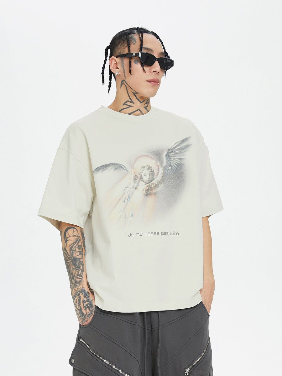F2CE Angel Noise Print Vintage Tee