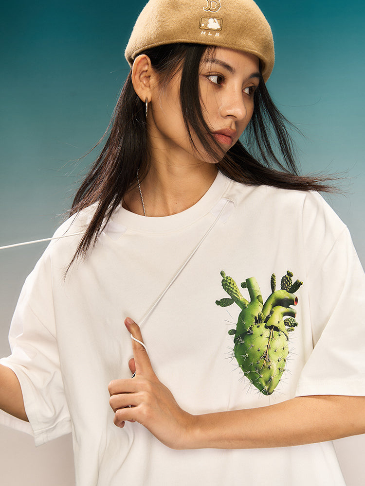 YADcrew Cactus Heart Printed Tee | Face 3 Face