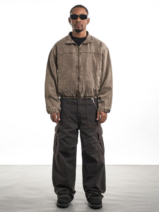 F3F Select Washed Denim Short Jacket | Face 3 Face