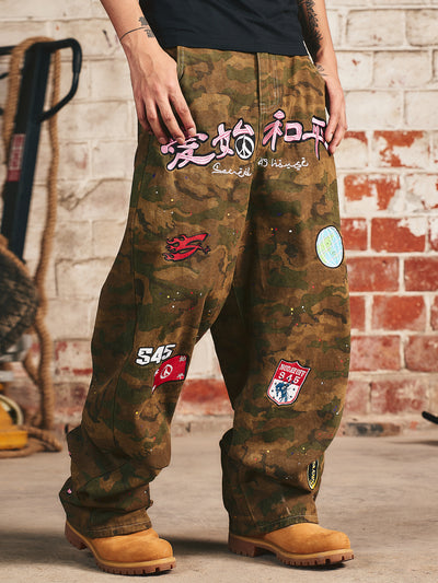 S45 3D Chapter Camouflage Baggy Pants | Face 3 Face