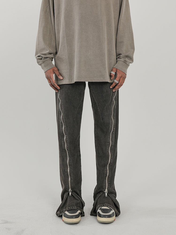 F3F Select Large Zipper Micro Large Washed Jeans