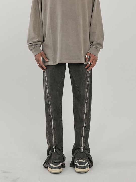 F3F Select Large Zipper Micro Large Washed Jeans