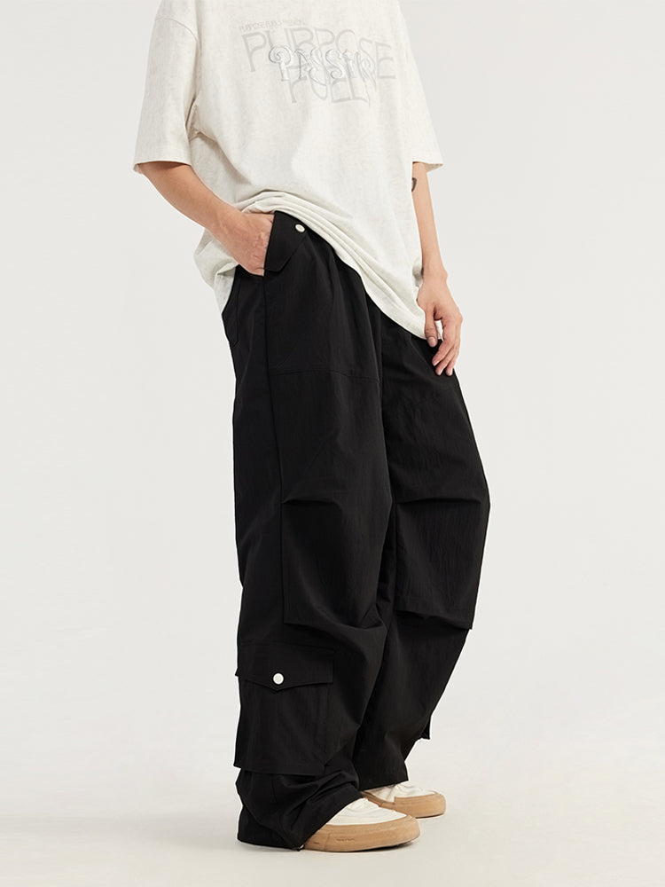 F3F Select Multi Pocket Pleated Wide Leg Work Cargo Pants