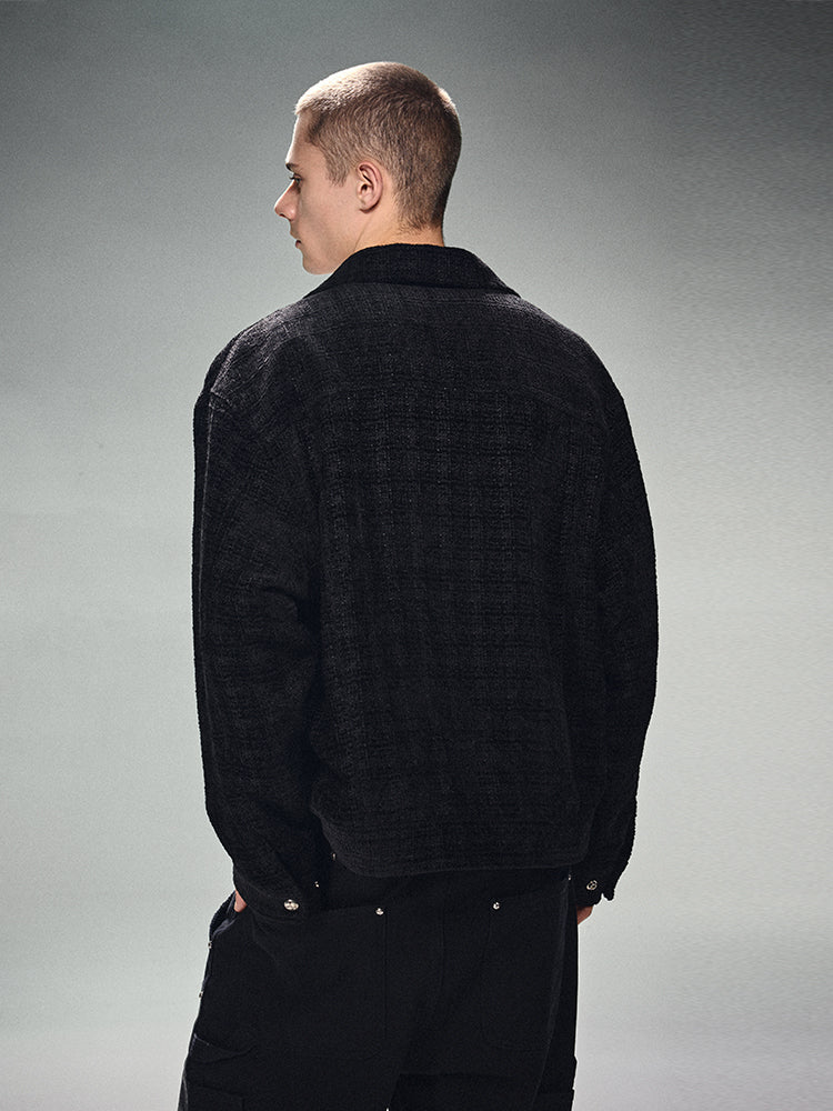 DICETINY Metal Button Short Jacket | Face 3 Face