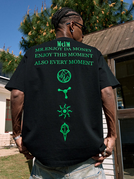 MEDM Letter Full Print Glow In The Dark Tee