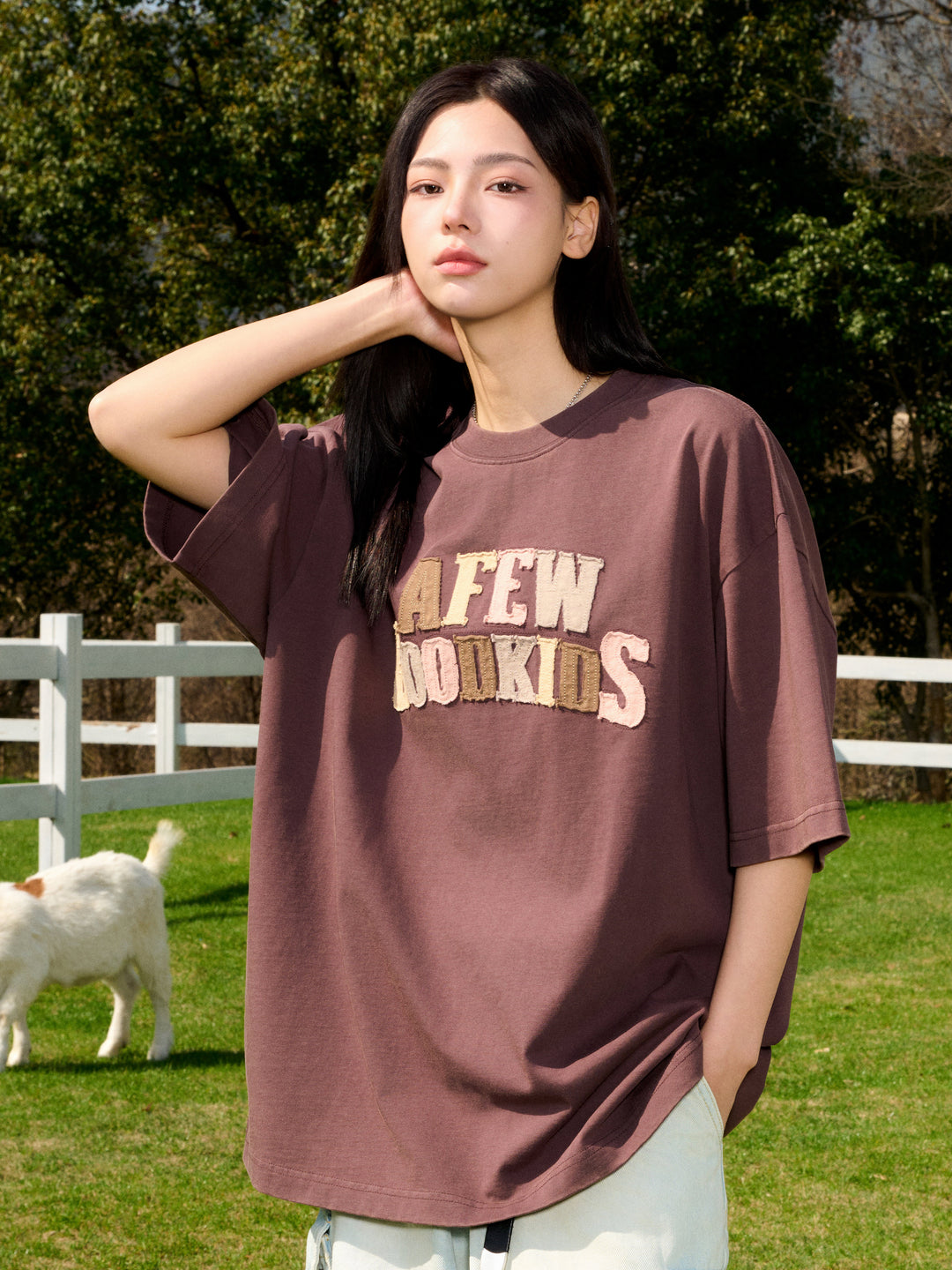 AFGK Washed Patch Letters Logo Tee