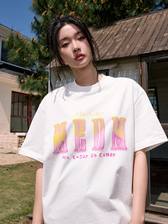 MEDM Sugar Frosted Fudge Gradient Printed Tee