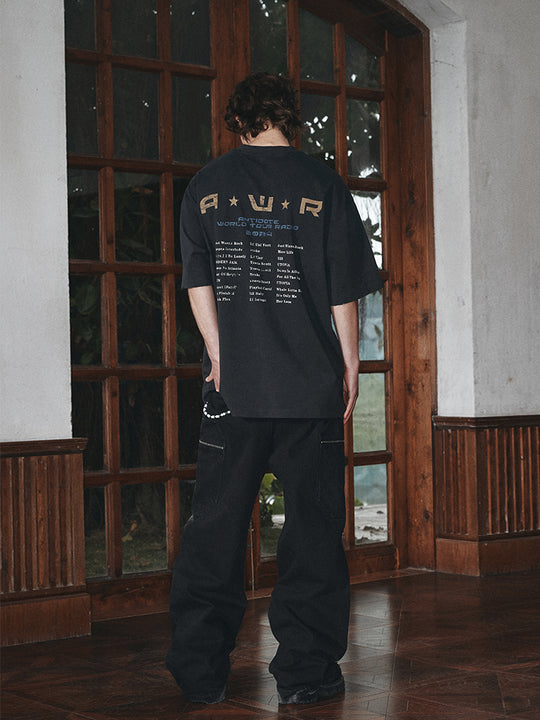 ANTIDOTE Radio Mottled Old Printed Tee