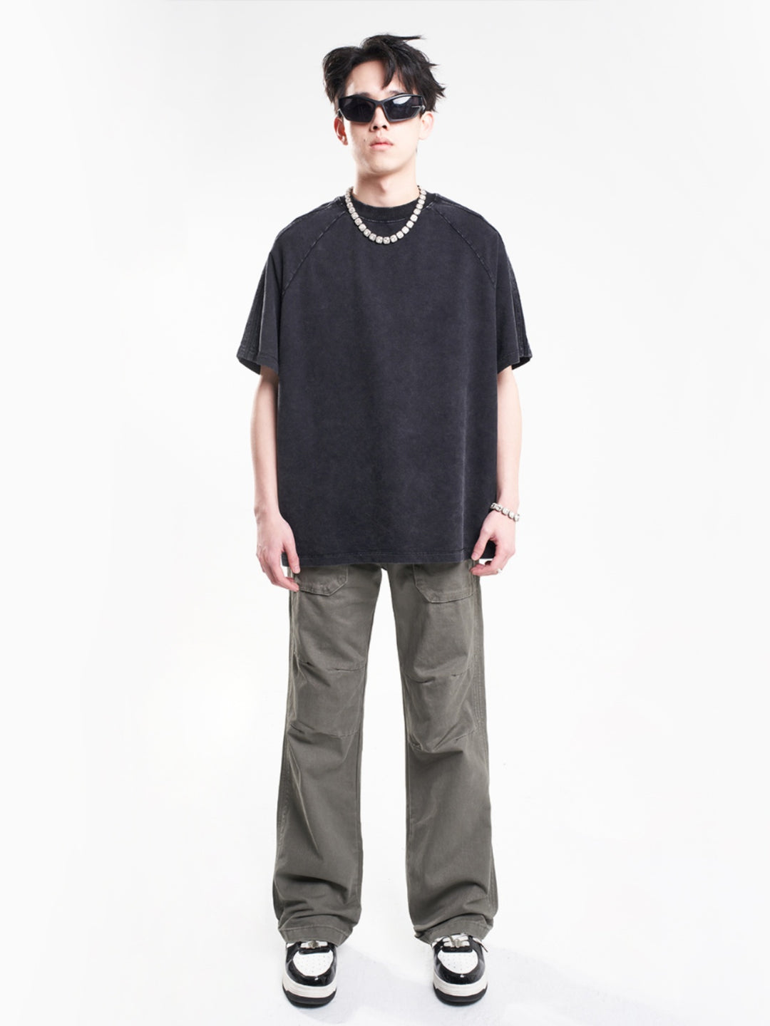 F3F Select Pleated Micro Flare Work Pants