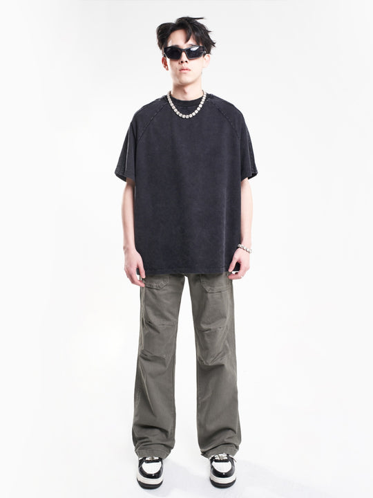 F3F Select Pleated Micro Flare Work Pants