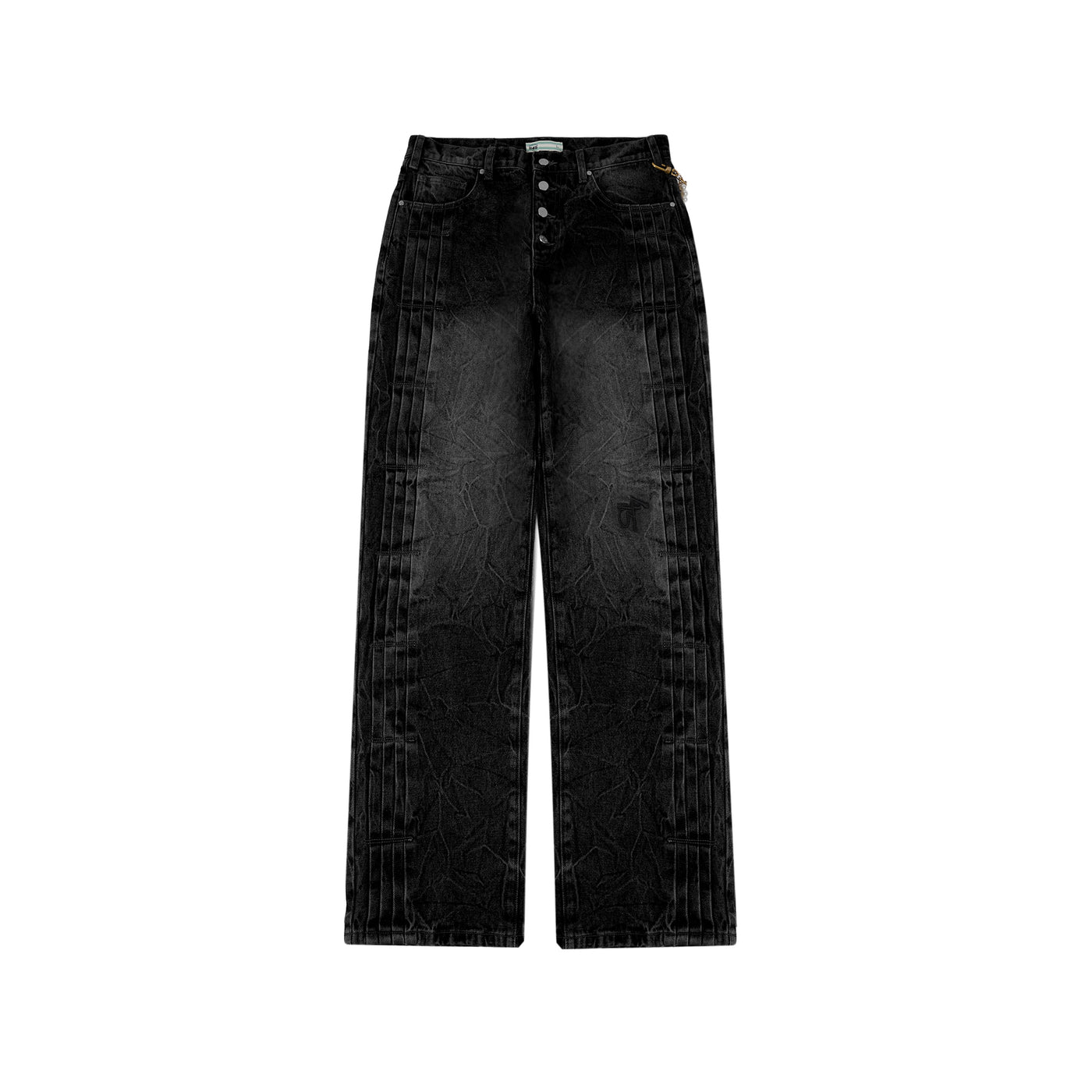 S45 Washed Structured Side Pleats Jeans | Face 3 Face