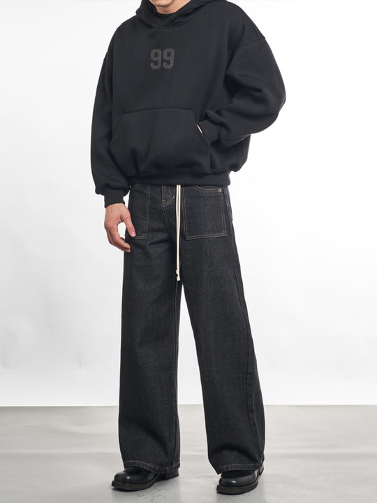 F3F Select Drawstring Belt Patch Pocket Jeans | Face 3 Face