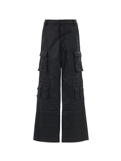 STEEPC Stacked Brushed Wax 3D Pocket Baggy Cargo Pants | Face 3 Face