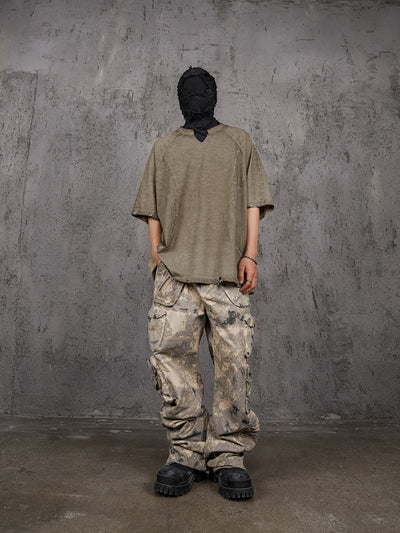 UNDERWATER Desert Camouflage 3D Cut Multi Pocket Work Cargo Pants | Face 3 Face