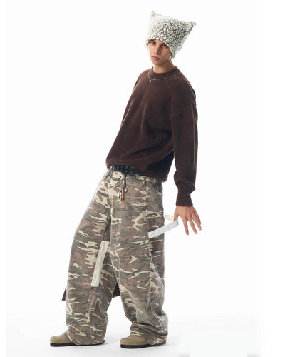 JHYQ Blocking Patchwork Pocket Design Camouflage Work Pants | Face 3 Face