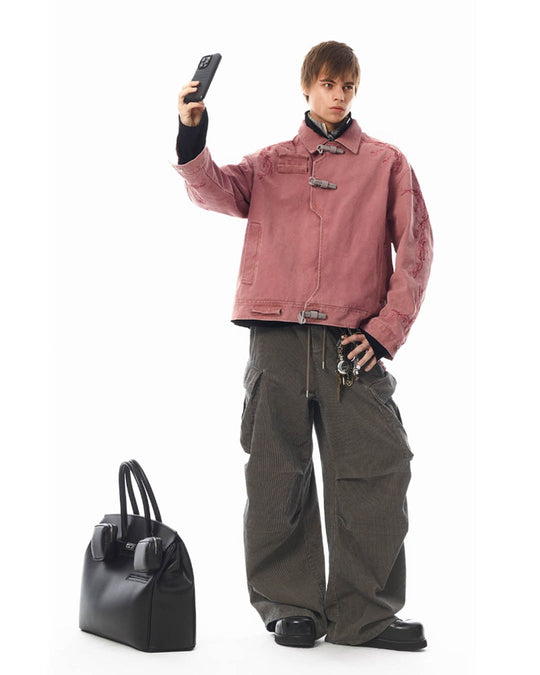 JHYQ Deconstructing Embroidery Thorn Work Jacket | Face 3 Face