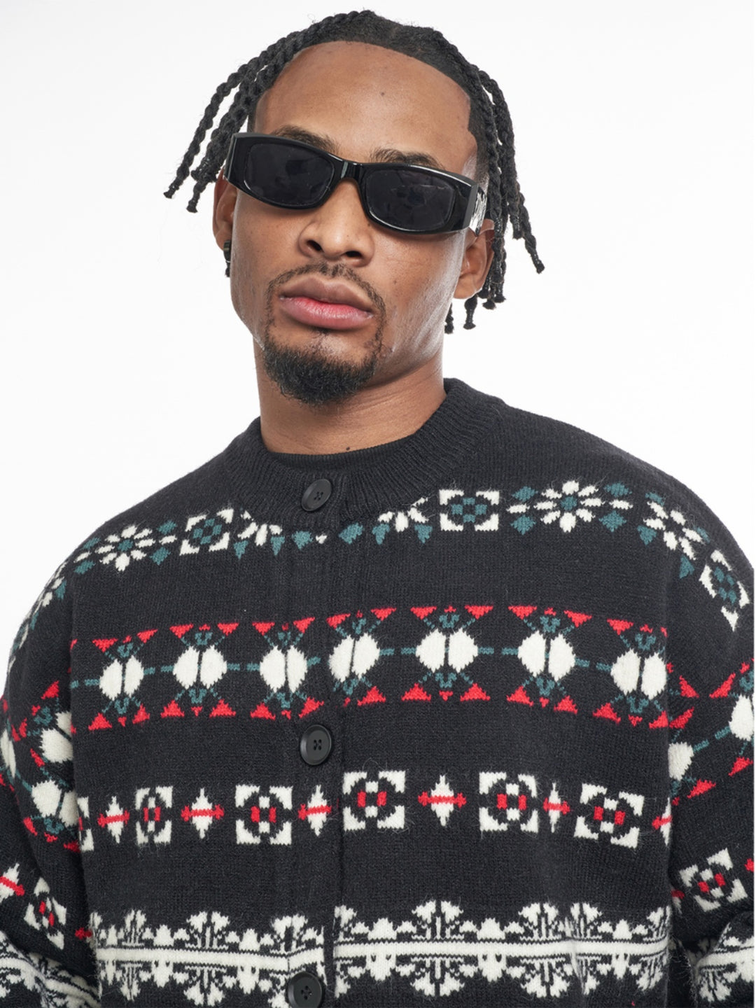 F3F Select Snowflake Button Knit Cardigan | Face 3 Face