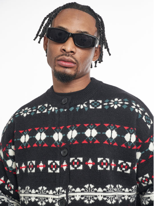 F3F Select Snowflake Button Knit Cardigan | Face 3 Face