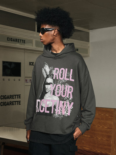 DICETINY Bunny Girl Print Hoodie | Face 3 Face