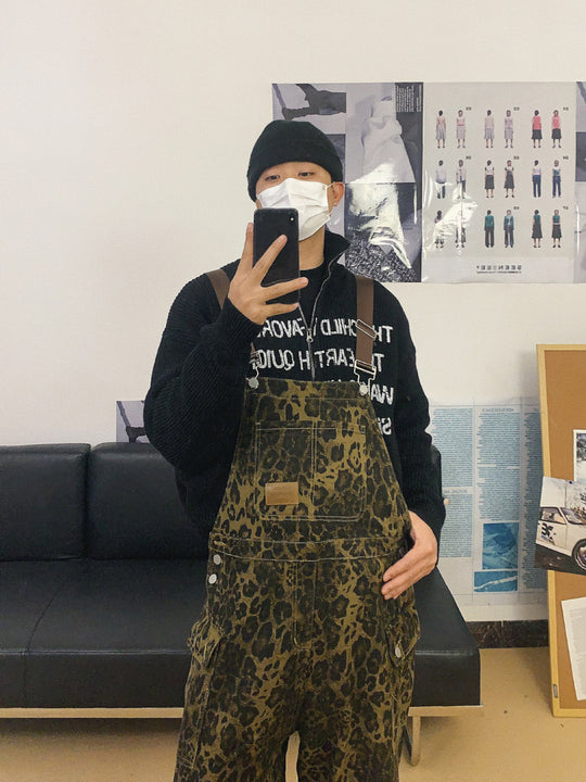 F3F Select Workwear Leopard Print Overall