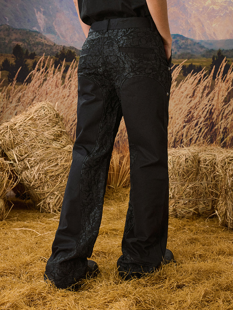 YADcrew Lava Texture Stitching Pants | Face 3 Face