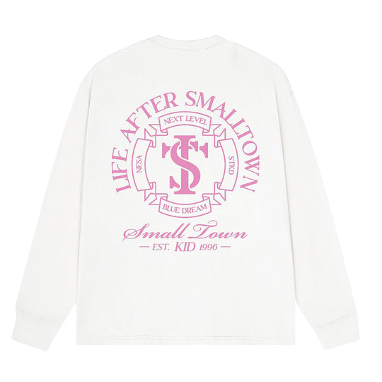 Small Town Kid Typography Logo Long Sleeved Tee | Face 3 Face