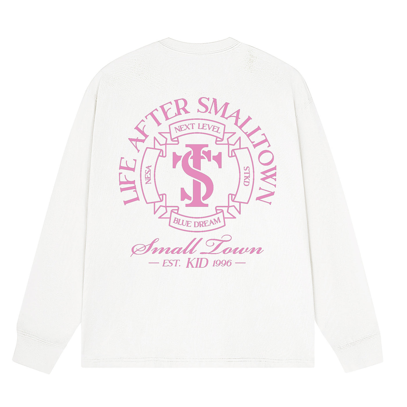 Small Town Kid Typography Logo Long Sleeved Tee | Face 3 Face