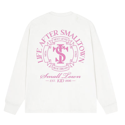 Small Town Kid Typography Logo Long Sleeved Tee | Face 3 Face