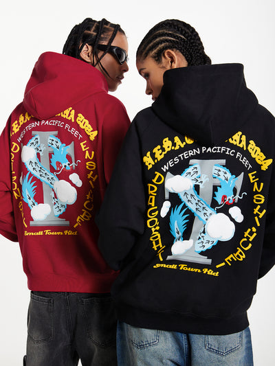 Small Town Kid Dragon Design Print Hoodie | Face 3 Face