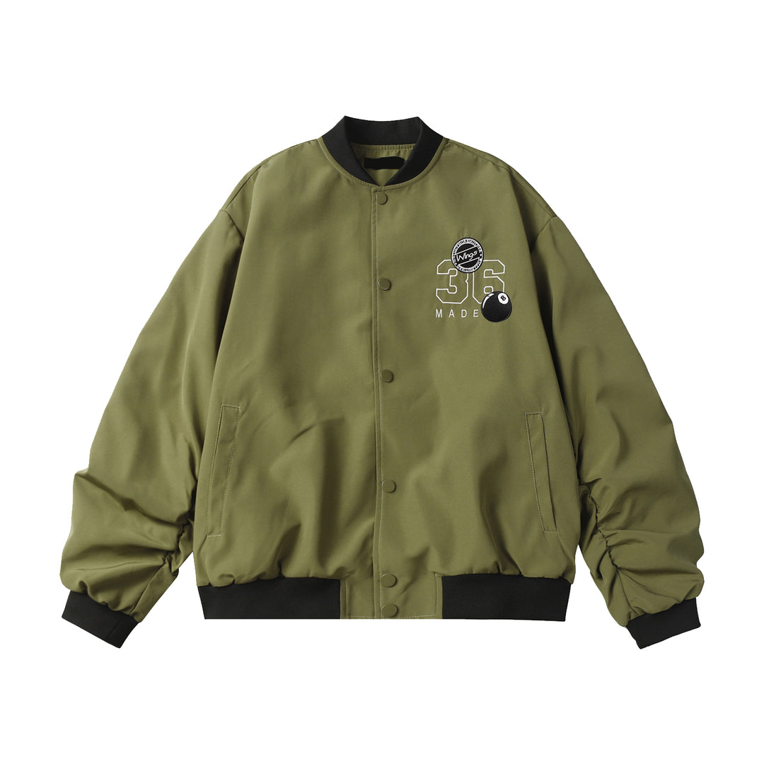 F3F Select Letter Embroidered Bomber Jacket | Face 3 Face