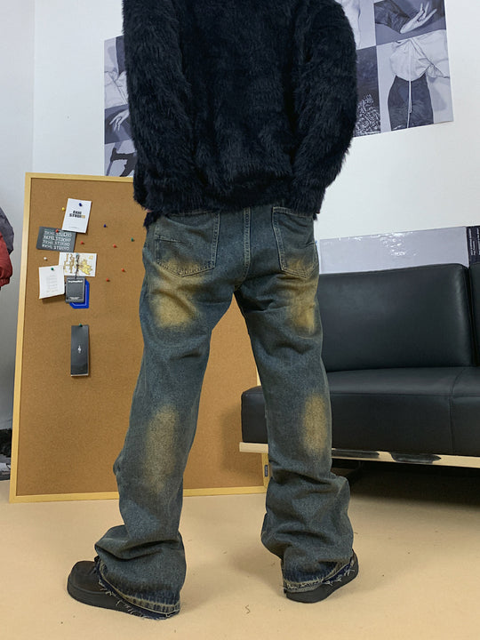 F3F Select Heavy Crease Micro Flare Denim Jeans