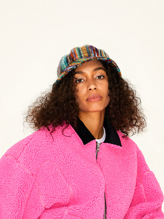 MHARF Rose Pink Zip Up Sherpa Fleece Jacket | Face 3 Face