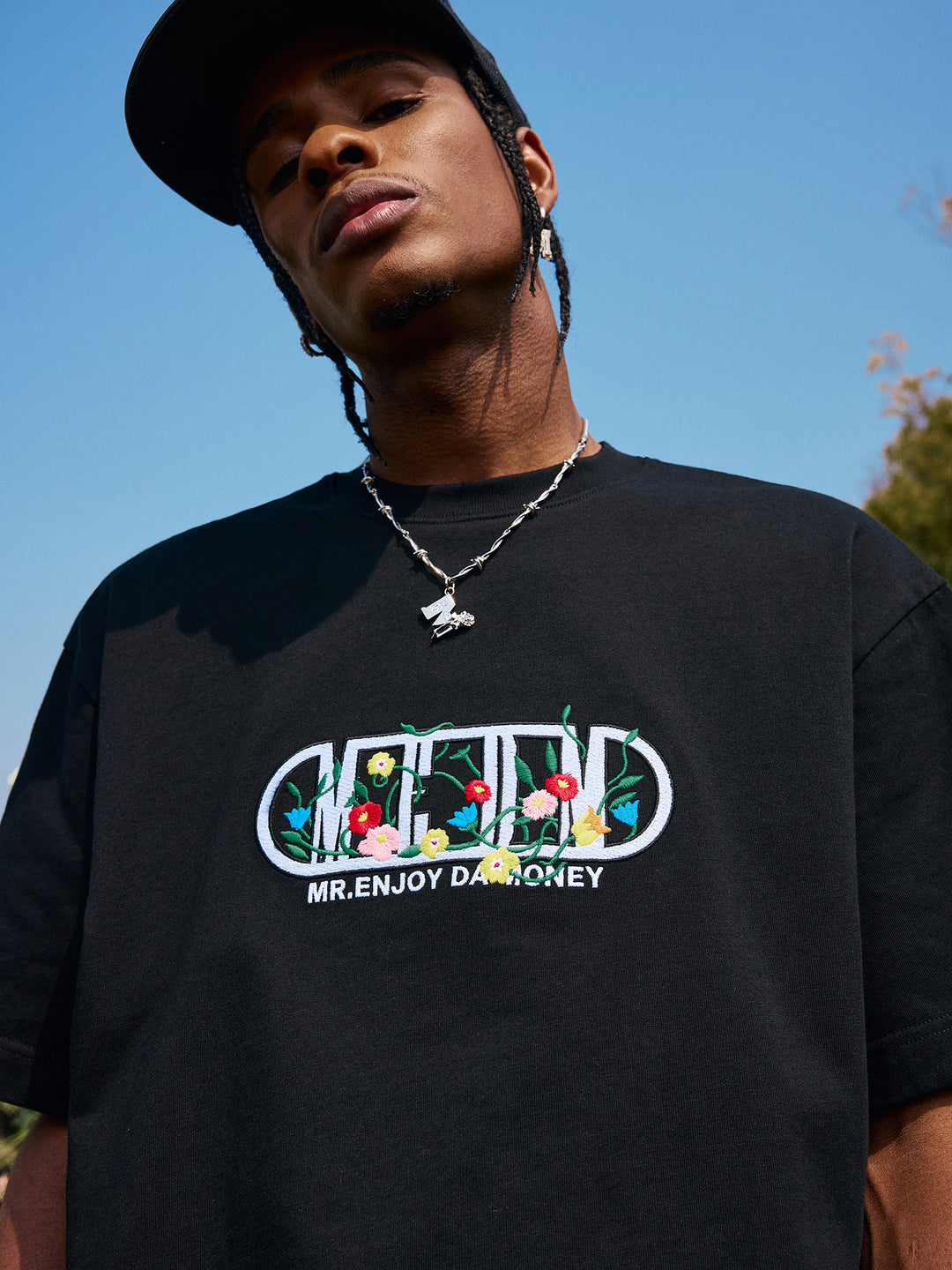 MEDM Capsule Floral Logo Print Tee