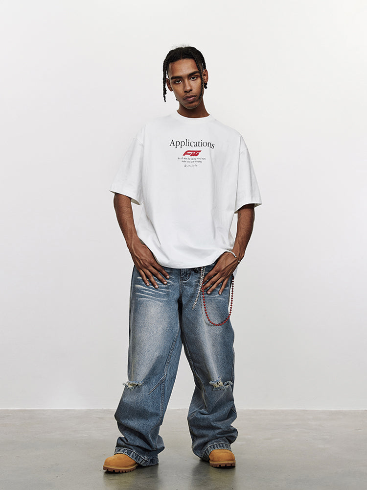 ANTIDOTE Logo Typography Letters Printed Tee