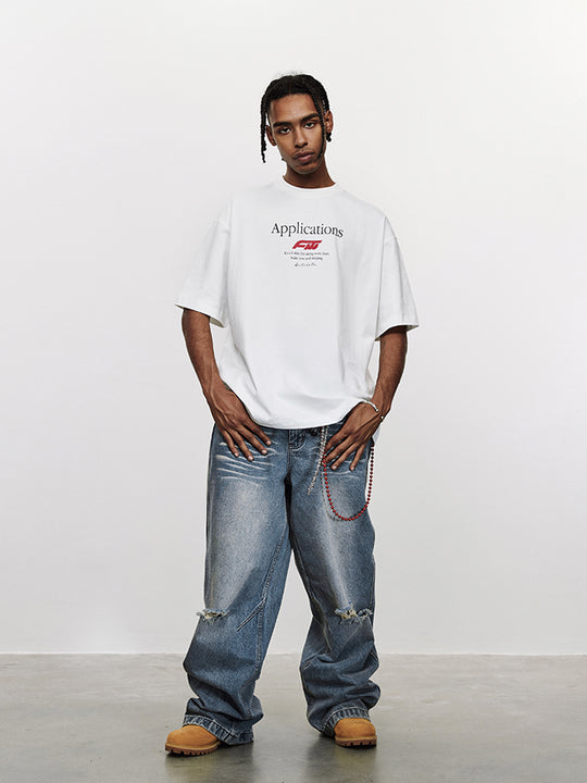 ANTIDOTE Logo Typography Letters Printed Tee