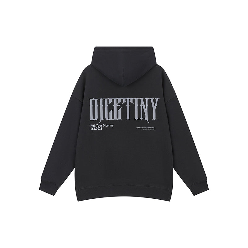 DICETINY Basic Back Logo Print Hoodie | Face 3 Face