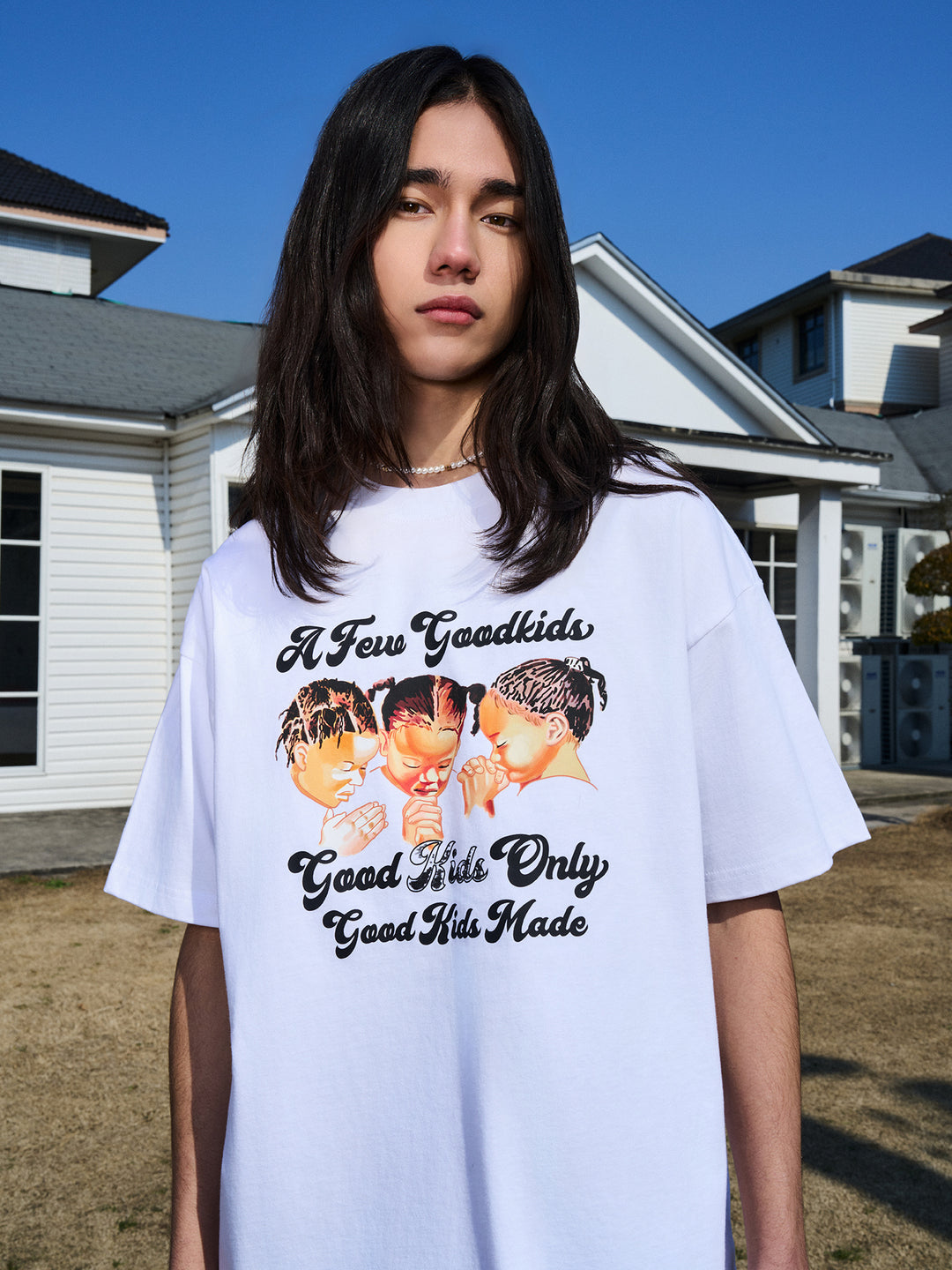 AFGK Three Kids Prayer Logo Tee