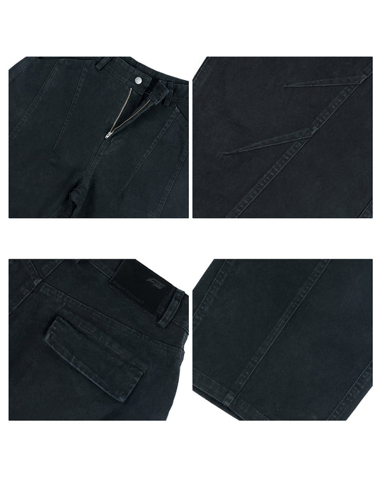 ANTIDOTE Deconstructed Washed Balloon Work Pants | Face 3 Face