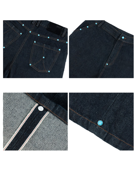 ANTIDOTE Blue Stone Studded Jeans | Face 3 Face