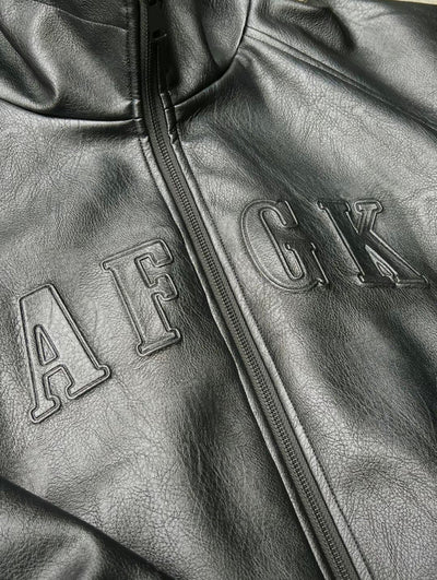 AFGK Hooded Leather Jacket