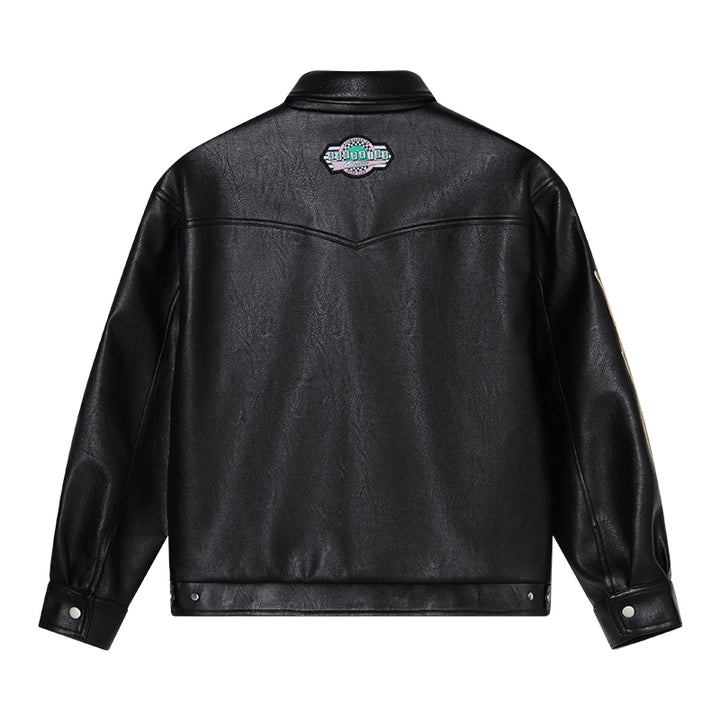 AFGK Rhinestone All Leather Jacket