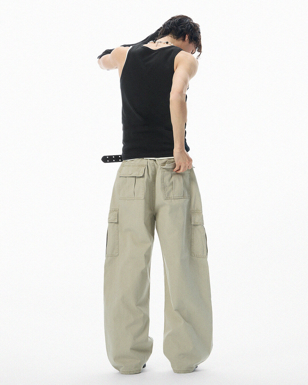 JHYQ 3D Cut Multi Flap Pocket Baggy Cargo Pants | Face 3 Face