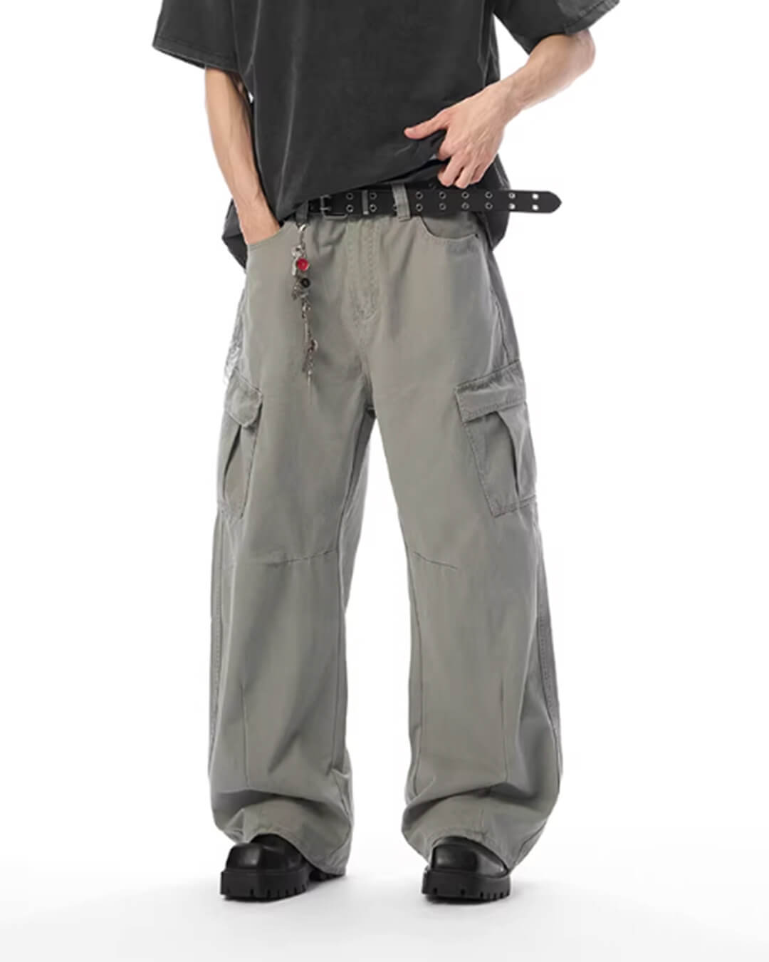 JHYQ 3D Cut Multi Flap Pocket Baggy Cargo Pants | Face 3 Face